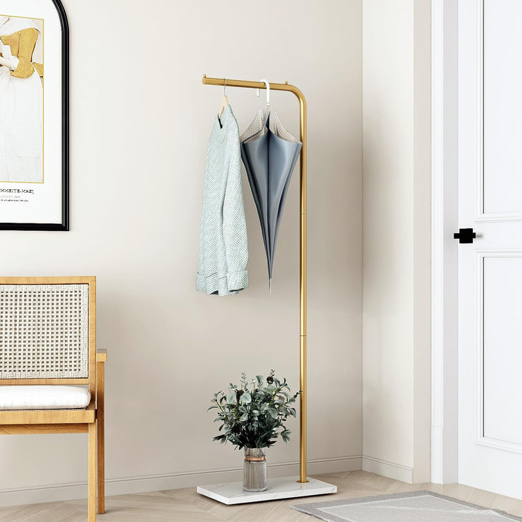 Gold standing coat on sale rack